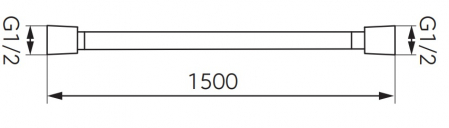 FURTUN DUS ANTI-TWIST INULA, 150 CM, PVC CU CAPAT CONIC, AURIU LUCIOS [1]