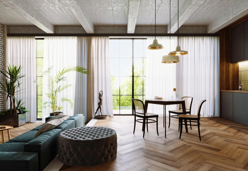 Parchet SPC plăcile de vinil Arbiton Amaron Herringbone - STEJAR GEORGETOWN - 5mm/0.55mm [1]