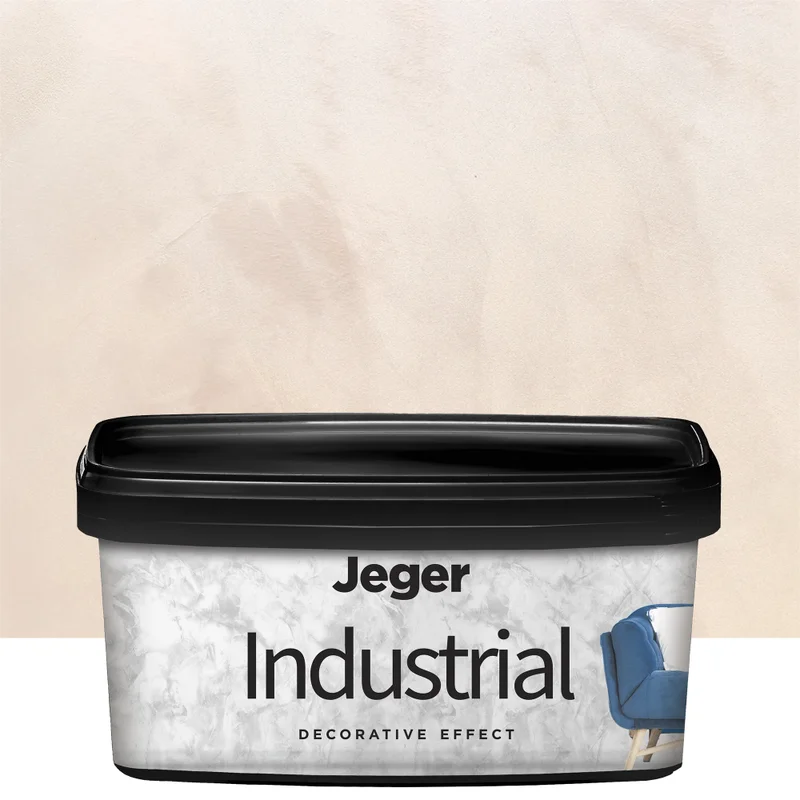 Tehnici decorative Jeger - Jeger Efect Industrial Calcite – vopsea decorativa structurata cu efect decorativ – 1L - Caprice Decor