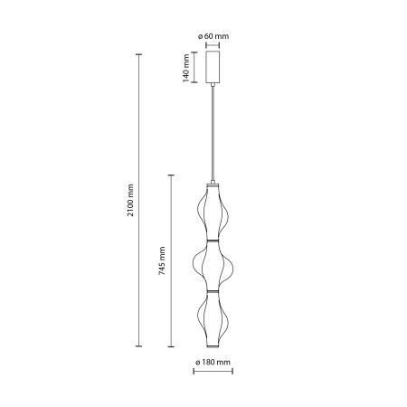 Lampă Suspendată LED TK Lighting ELVA BRASS 22W – Pendul Modern Auriu Satinat cu Iluminare Liniară [2]