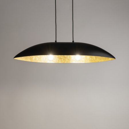 Iluminat interior si exterior - Lampă Suspendată SIGMA GONDOLA M Negru–Auriu, 1xE27