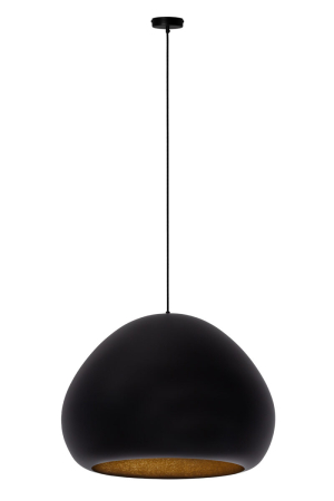 Iluminat interior si exterior - Lampă Suspendată SIGMA LAVA Negru–Auriu 41077, 1xE27, Design Modern