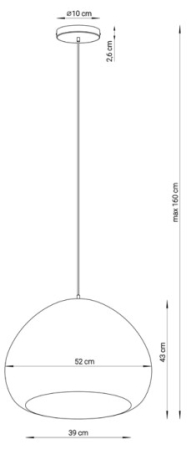 Lampă Suspendată SIGMA LAVA Taupe–Negru 41081, Corp Metalic Modern, 1xE27 [1]