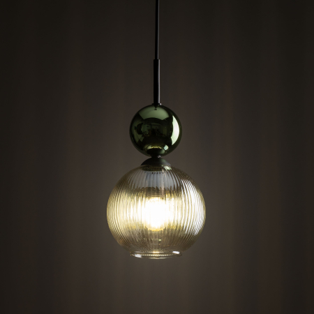Iluminat interior si exterior - TK Lighting  Sophia Green Cognac 1xE14 – Design Modern & Eleganță Naturală