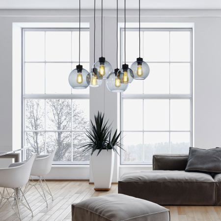 Lampă Suspendată TK Lighting CUBUS Graphite, 6xE27 [1]