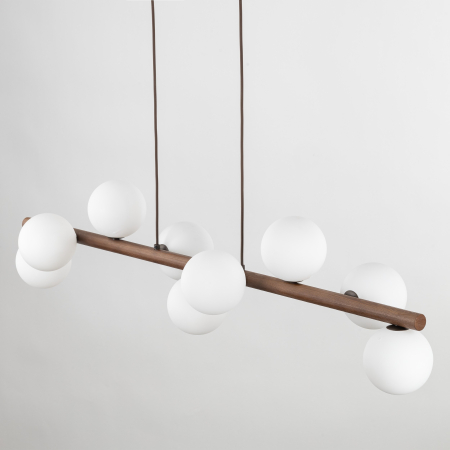 Lampă Suspendată TK Lighting ESTERA WOOD ORZECH 7xG9 – Corp de Iluminat Modern din Lemn Natural de Nuc [1]