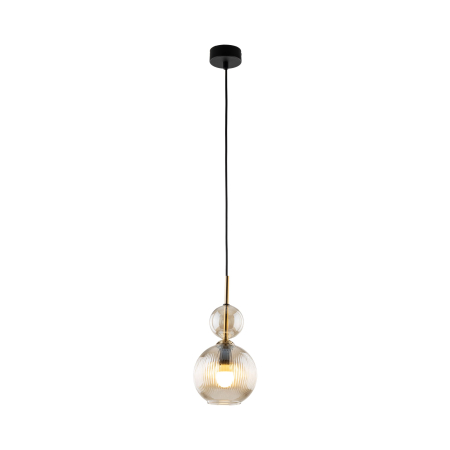 Lampă Suspendată TK Lighting SOPHIA COGNAC 1xE14 – Design Modern cu Sticlă Cognac și Metal Auriu Satinat, Varianta 2 [2]