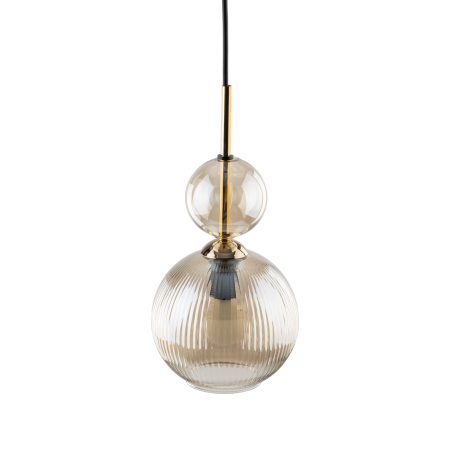 Lampă Suspendată TK Lighting SOPHIA COGNAC 1xE14 – Design Modern cu Sticlă Cognac și Metal Auriu Satinat, Varianta 2 [1]