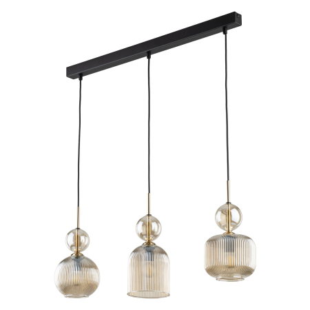 Lampă Suspendată TK Lighting SOPHIA COGNAC 3xE14 – Design Modern din Sticlă Cognac și Metal Auriu Satinat, Varianta 2 [1]
