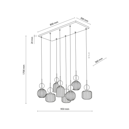 Lampă Suspendată TK Lighting SOPHIA COGNAC 8xE14 – Corp de Iluminat Modern din Sticlă Cognac și Metal Auriu Satinat [3]