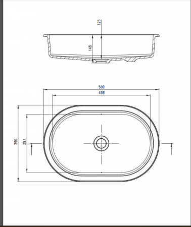 Lavoar din granit,montaj subblat/incastrat ,lungime 588,Deante Silia culoare antracit metalic,antibacterian ,hidrofug [2]