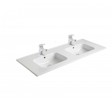 Lavoare - LAVOAR DUBLU SMILE 121 X 46 X 1,5 CM ALB