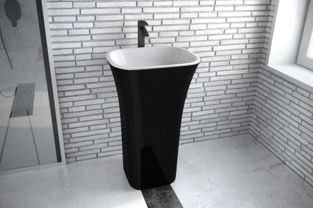 Lavoare - LAVOAR FREESTANDING ASSOS 40X50X85, BLACK&WHITE