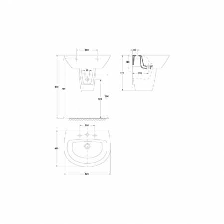 Lavoar Gala Jazz 62X48.5 cm [3]