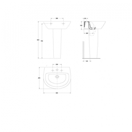 Lavoar Gala Jazz 62X48.5 cm [2]