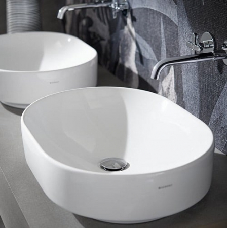 LAVOAR PE BLAT GEBERIT VARIFORM ELIPTIC 55X40, FARA PREAPLIN, ALB [1]