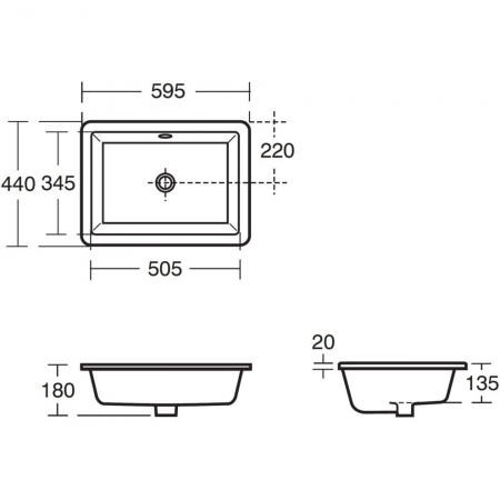 LAVOAR STRADA 60 CM MONTAJ SUB BLAT [1]