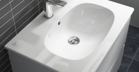 LAVOAR TESI 60 CM PENTRU MONTAJ PE MOBILIER, ALB MAT [1]