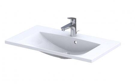 Lavoare - LAVOAR BERYL 80 CM, MARMURA COMPOZITA, ALB