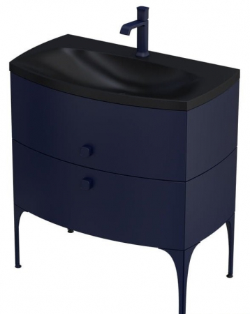 LAVOAR LOUIS 82X48, MARMURA COMPOZITA, NEGRU MAT [2]