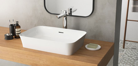 LAVOAR IPALYSS 55X38 FARA ORIFICIU BATERIE SI CU PREAPLIN [1]