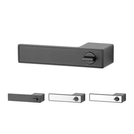 Manere pentru usi - Maner APRILE HEDERA ROZETA RTH L BK STaNGA - negru mat