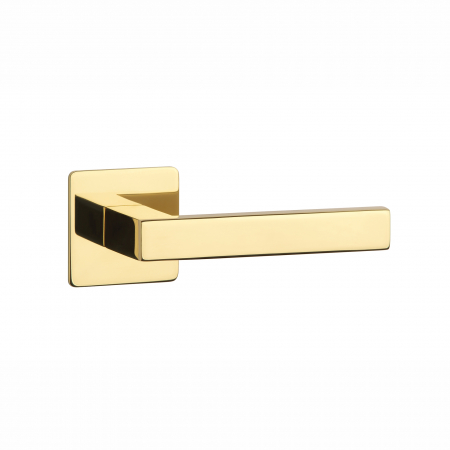 Manere si rozete pentru usi - Maner usa STERK KVADRAT 1760 ROSETA ULTRA SLIM 3MM PVD GOLD - PVD auriu lustruit