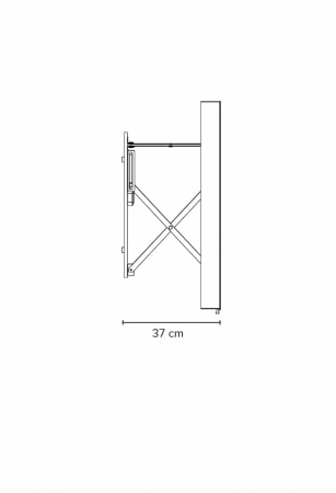 OGLINDA EXTENSIBILA GET.80, VERTICALA, RAMA ALB LUCIOS, CORP ALB, MANER CROM U-01, LED N 4000K, 60X80X7-37 [4]