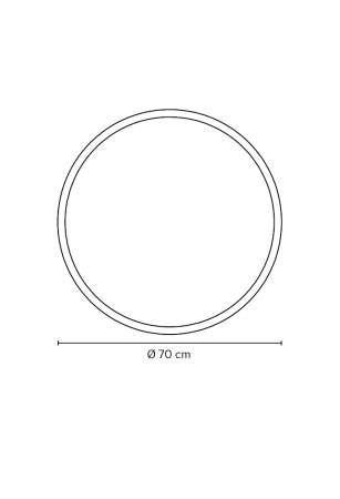 Oglinda extensibila rotunda Miior Moon Black, diametrul 70 cm, rama neagra, corp negru, maner U-03C, Led N 4000K [3]