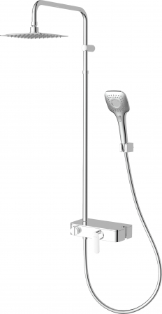 Baie - Pălărie de duș, cu baterie de duș, Deante, ,Cromat