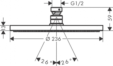 CAP DUS RAINDANCE S 240, 1 JET P, CU PRINDERE IN TAVAN, FARA BRAT, CROM [1]