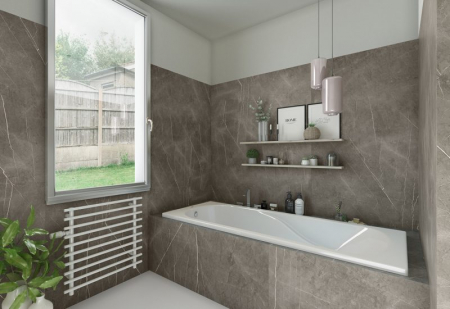 SPC Wall pentru placarea peretilor - Classen Ceramin Wall Marmi Magallan Grey - Faianță SPC Ecologică și Impermeabilă pentru Pereț