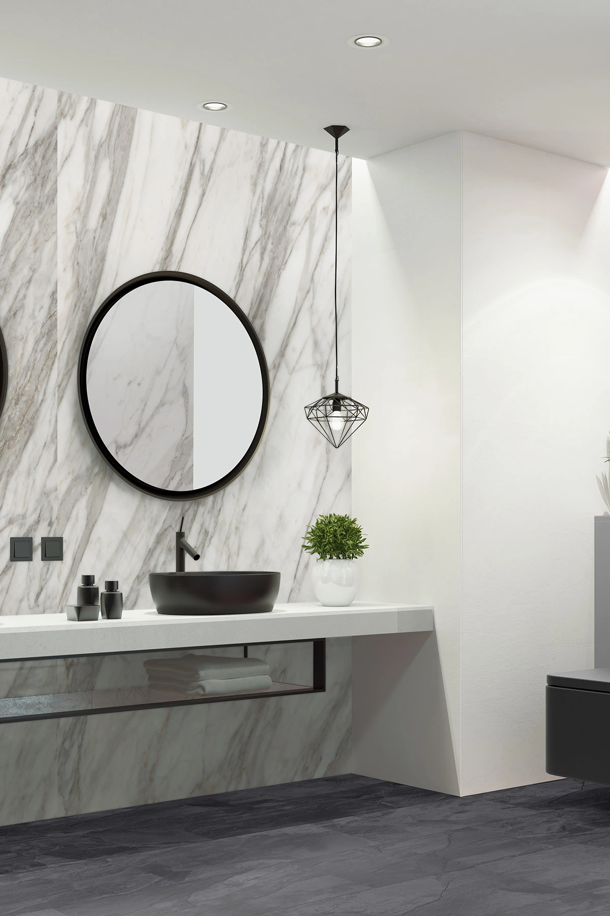 SPC Wall pentru placarea peretilor - Panou decorativ SPC pentru perete Kronospan Rocko Wall R102 Venato Nature 123 x 280 cm, 4 mm