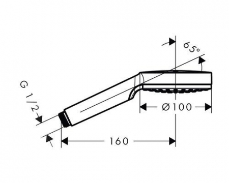 PARA DE DUS CROMETTA VARIO, 1 JET, ALB-CROM [1]