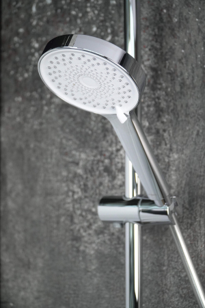 Pară de duș, rotund, 3-funcții, Deante, ALPINIA,Cromat [2]