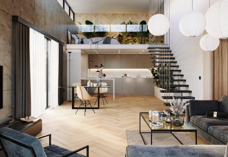 Parchet SPC plăcile de vinil Arbiton Amaron Herringbone - YANKEE - 5mm/0.55mm [1]