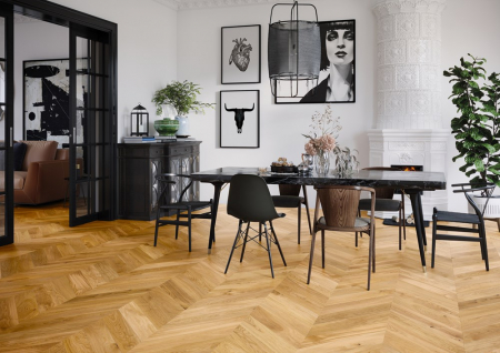 Parchet Triplustratificat - Parchet triplustratificat, Barlinek, Stejar Chevron Vivid