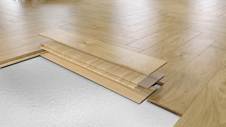 Parchet triplustratificat, Barlinek, Stejar Marzipan Muffin herringbone 130 [2]