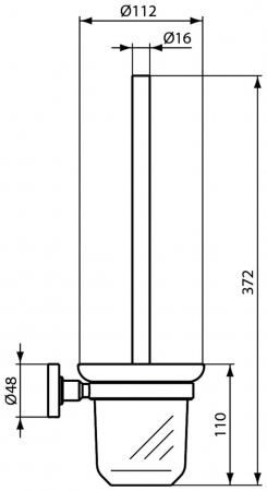 PERIE WC CU SUPORT IOM SILK BLACK,PAHAR STICLA MATA [2]