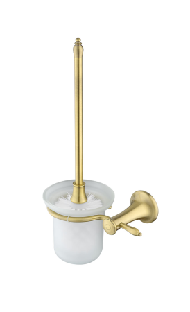 Accesorii de baie - Perie WC Lacrima cu suport sticla mata/bronz