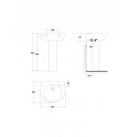 Piedestal Gala Street, alb [1]