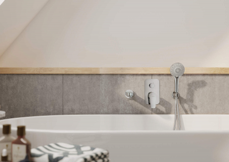 Pară de duș, 3-funcții, Deante, AGAWA,Cromat [1]