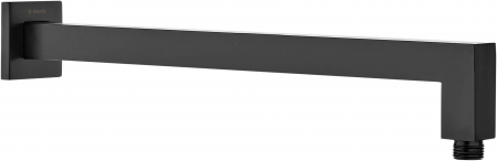Pare, furtunuri si accesorii dus - Pipă de umpelre cadă, montare pe perete - 375 mm, Deante, ,Negru