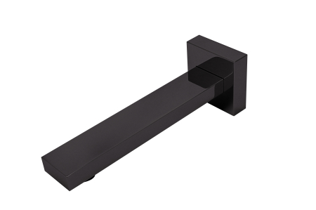 Pipe pt curgere - Pipa fixa rectangulara Inula, pentru baterie incastrata, 196 mm, 1/2", negru
