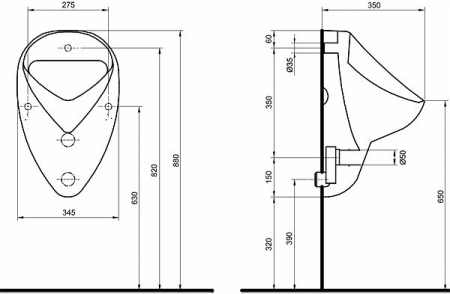 PISOAR FELIX CU ALIMENTARE DIN SPATE, SCURGERE ORIZONTALA [1]