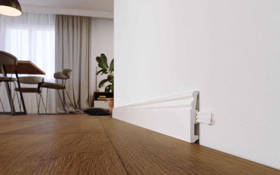 Plinta Duro Polimer alba Arbiton - STIQ XL110 -(inaltime plinta 10 cm)