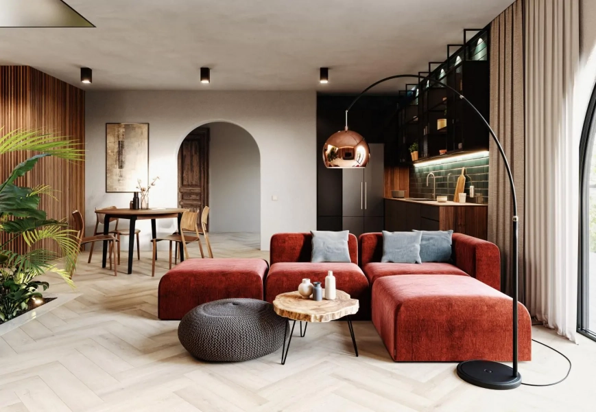 Parchet SPC Arbiton Amaron Herringbone EIR - Stejar Preston