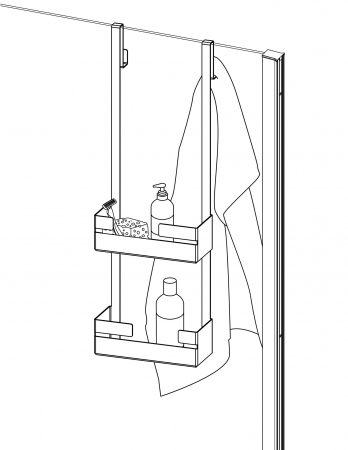 Raft, agățat de cabină, Deante, Mokko,Negru [1]