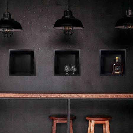 Raft Încastrat Balneo Wall Box One Black – Oțel Inoxidabil & Teflon Negru [2]