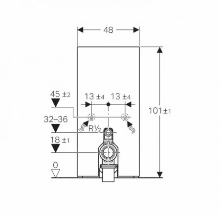 Rezervor Geberit Monolith pentru vas wc pe pardoseala, bej nisipiu [1]